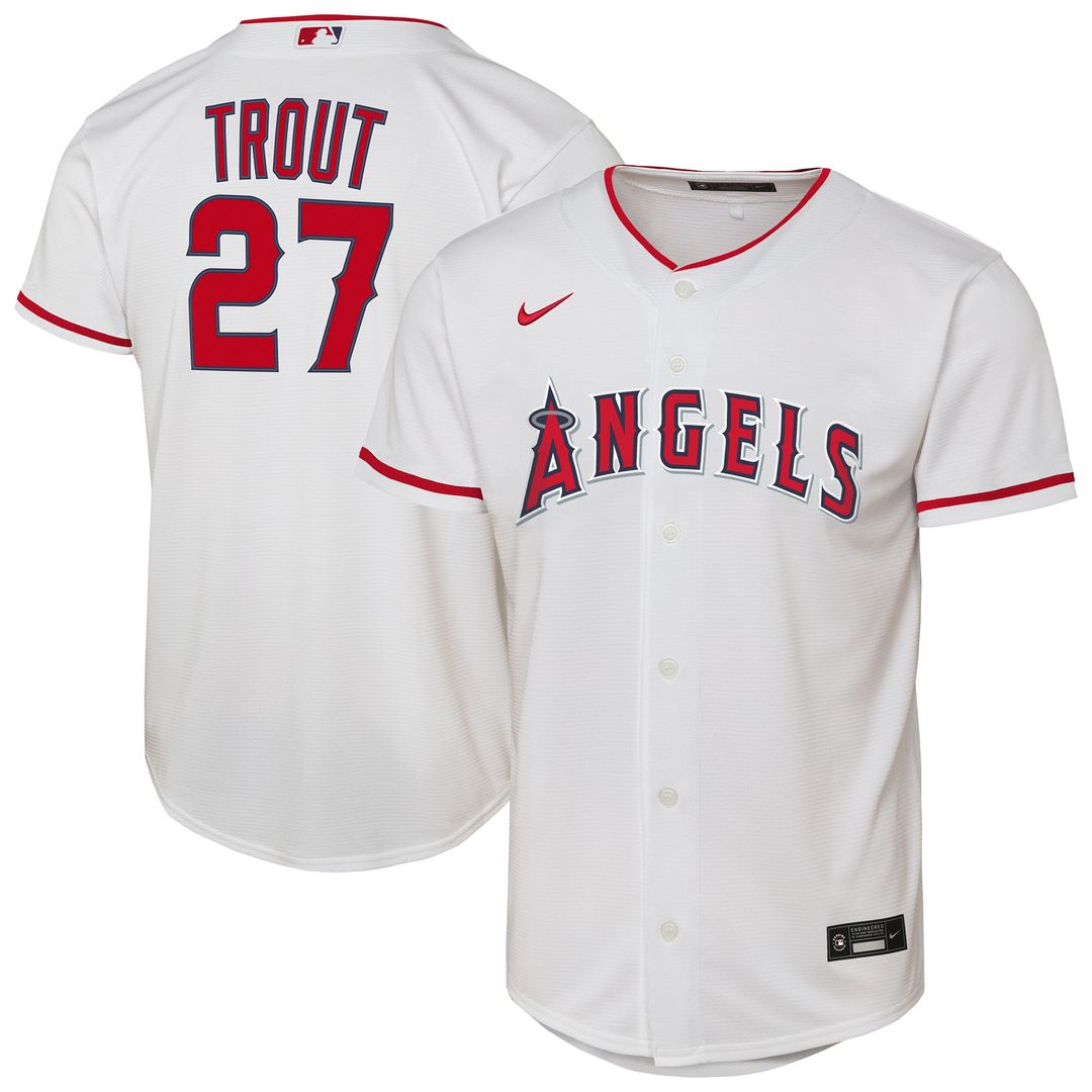 Los Angeles Angels Mike Trout Nike Youth Home Replica Player Jersey - White