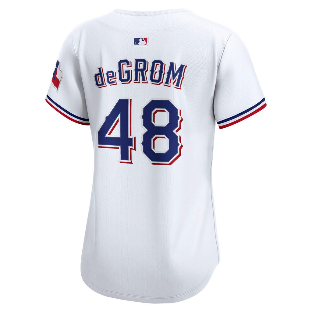 Texas Rangers Jacob deGrom Nike Women's Home Limited Player Jersey - White