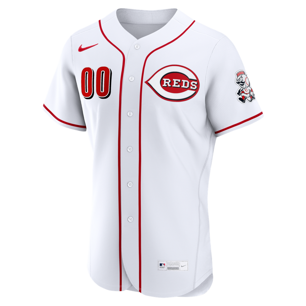 Cincinnati Reds Nike Home Authentic Custom Jersey - White