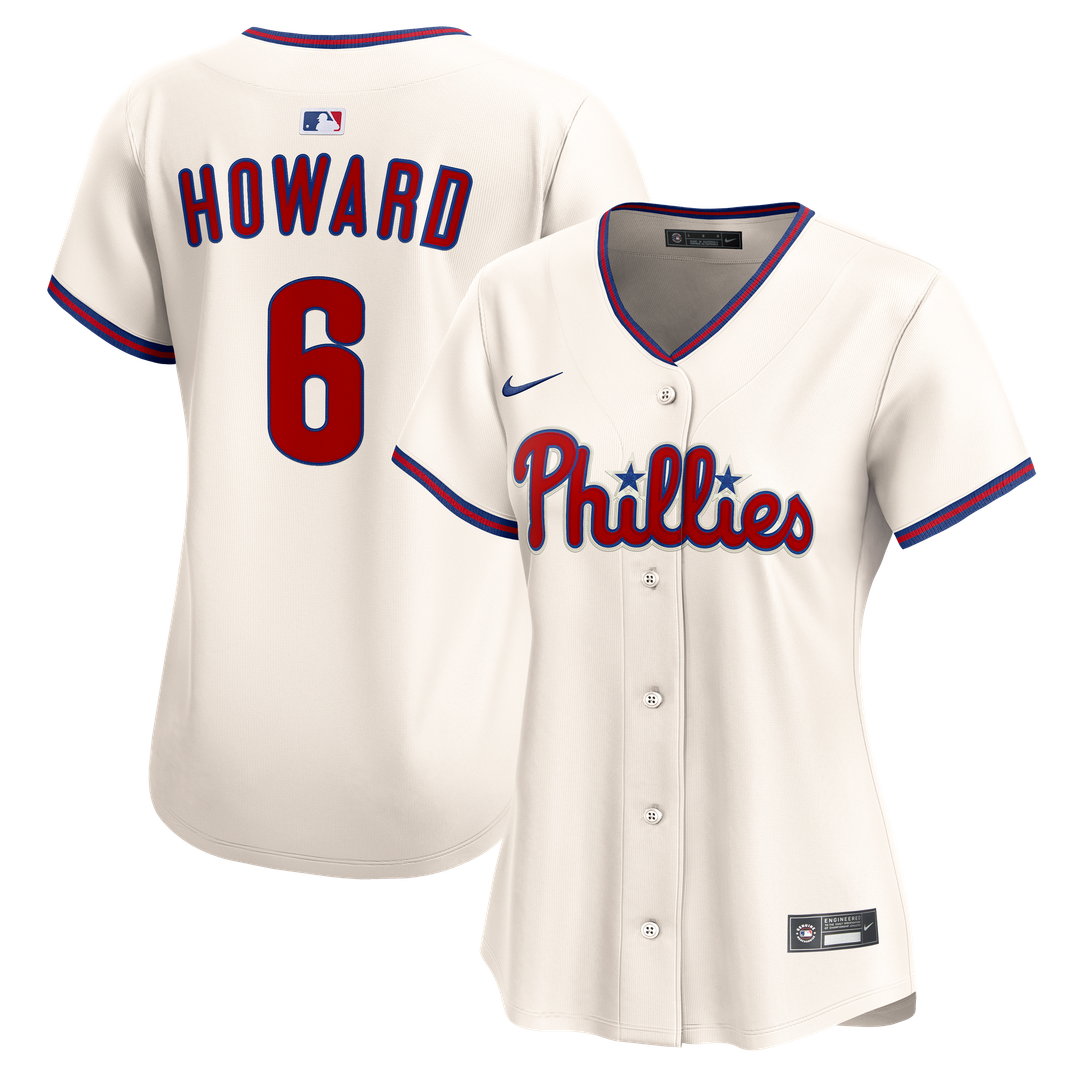 Philadelphia Phillies Ryan Howard Nike Women's Alternate 2 Limited Jersey - Cream