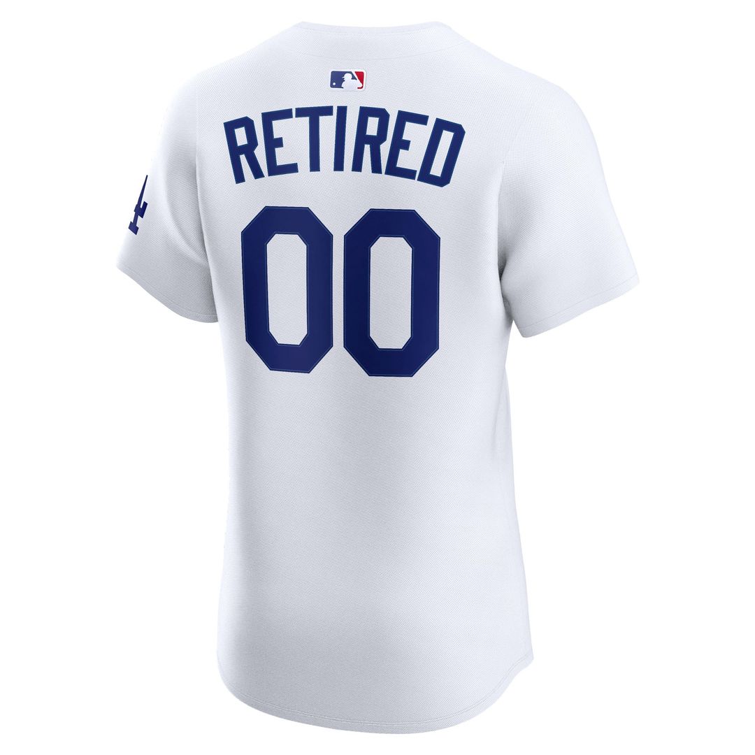 Los Angeles Dodgers Nike Home Elite Pick - A - Player Retired Roster Jersey - White