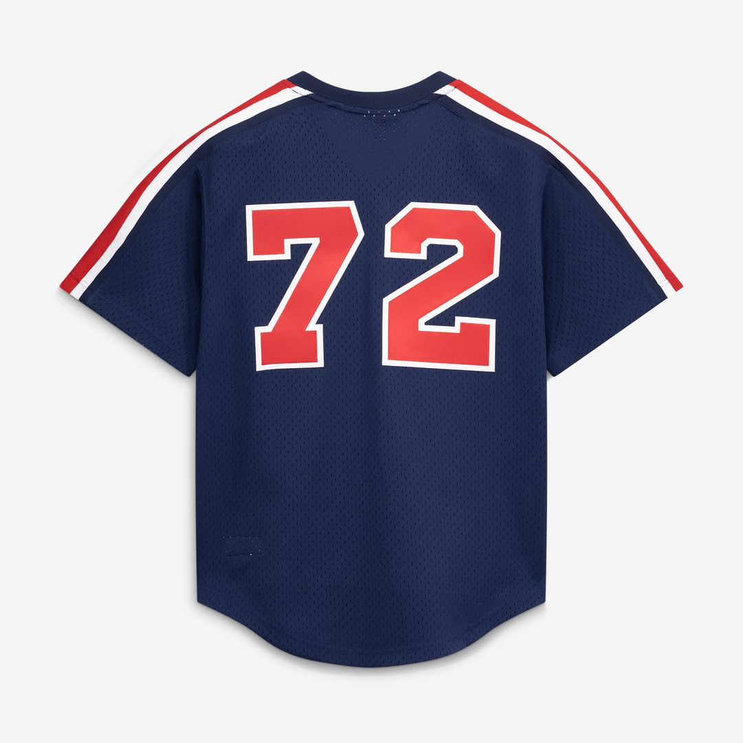 Chicago White Sox Carlton Fisk Mitchell & Ness Authentic Batting Practice Jersey - Navy