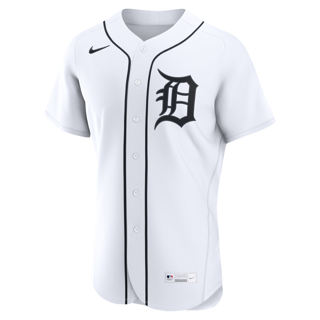 Detroit Tigers Nike Home Authentic Custom Jersey - White