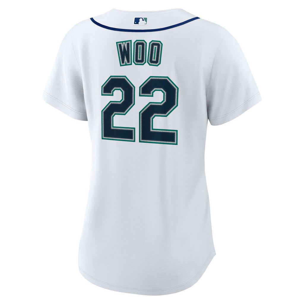 Seattle Mariners Bryan Woo Nike Women's Home Replica Jersey - White