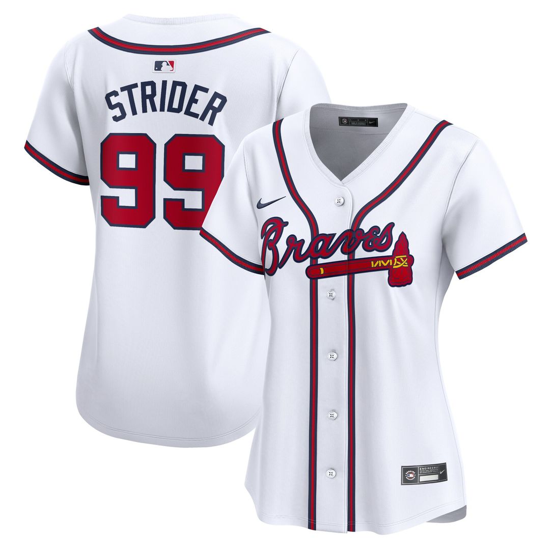 Atlanta Braves Spencer Strider Nike Women's Home Limited Player Jersey - White