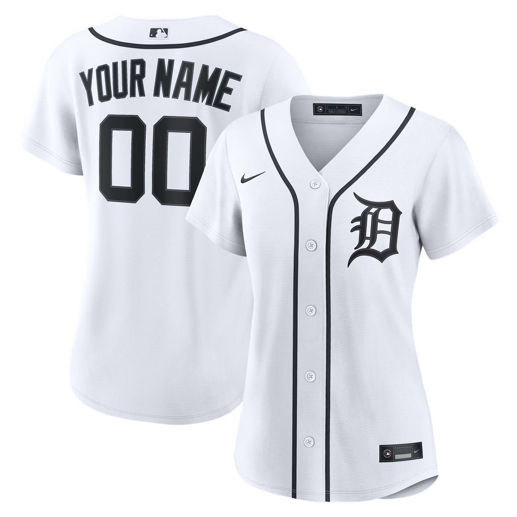 Detroit Tigers Nike Women's Home Replica Custom Jersey - White