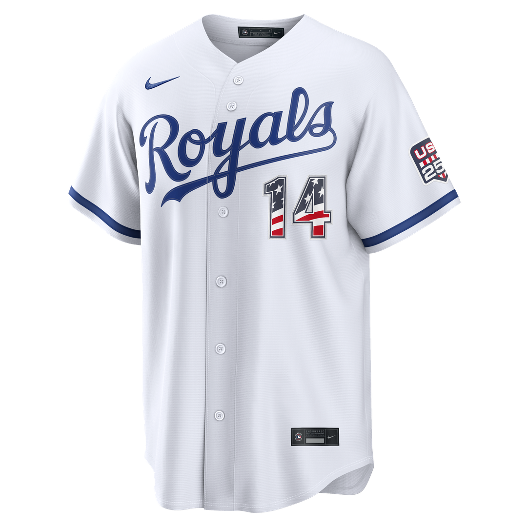 Kansas City Royals Jac Caglianone Nike USA 250 Fourth of July Home Stadium Jersey - White