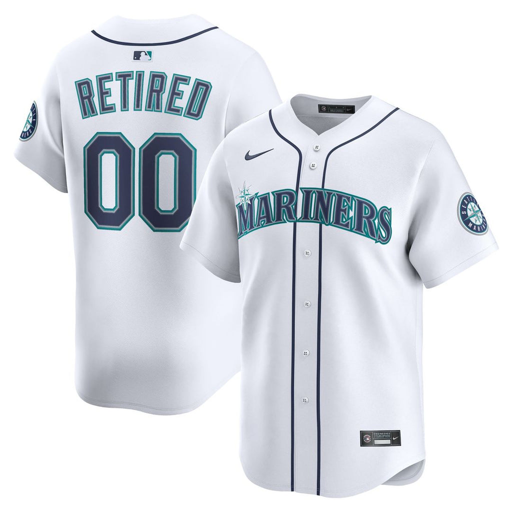 Seattle Mariners Nike Home Limited Pick - A - Player Retired Roster Jersey - White