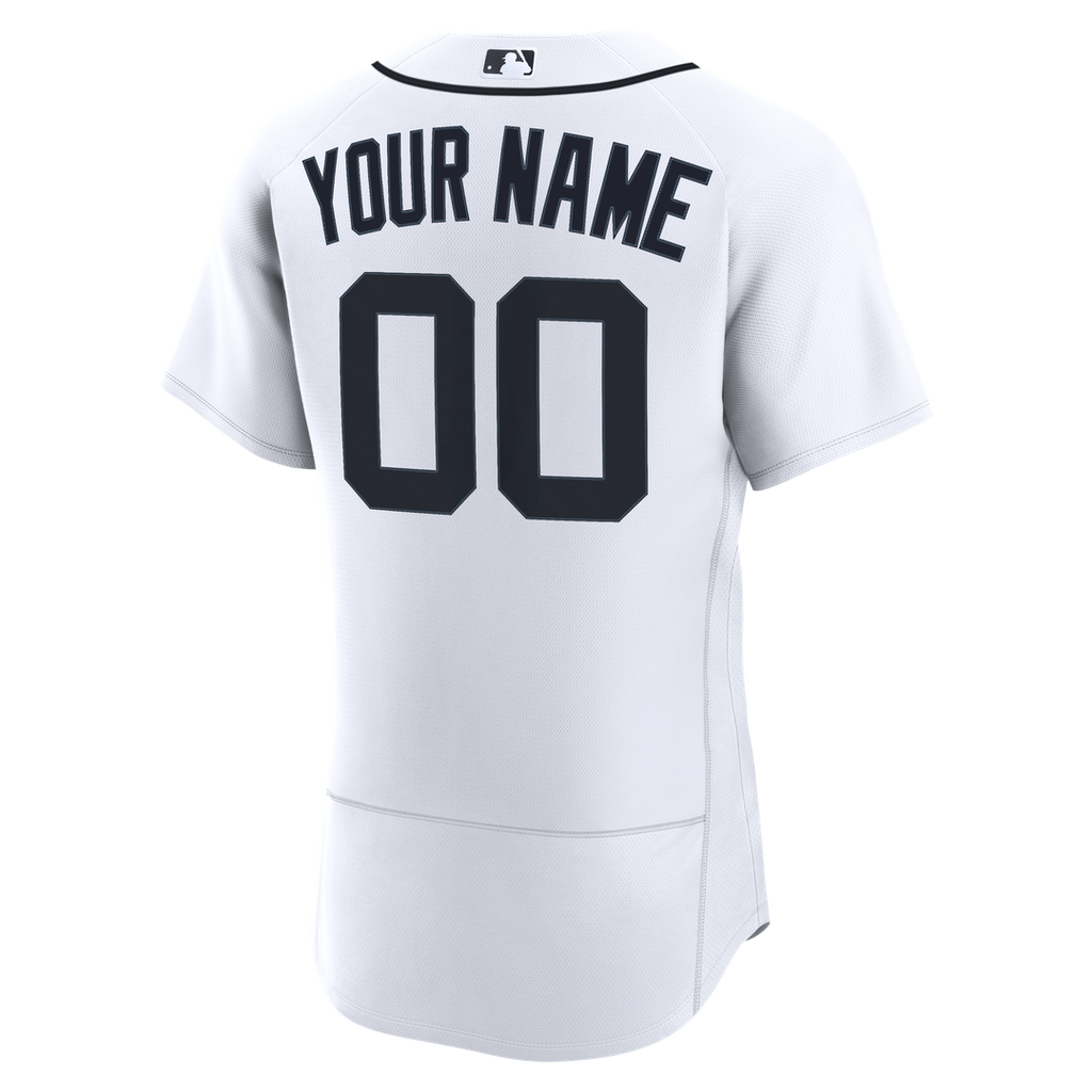 Detroit Tigers Nike Home Authentic Custom Jersey - White