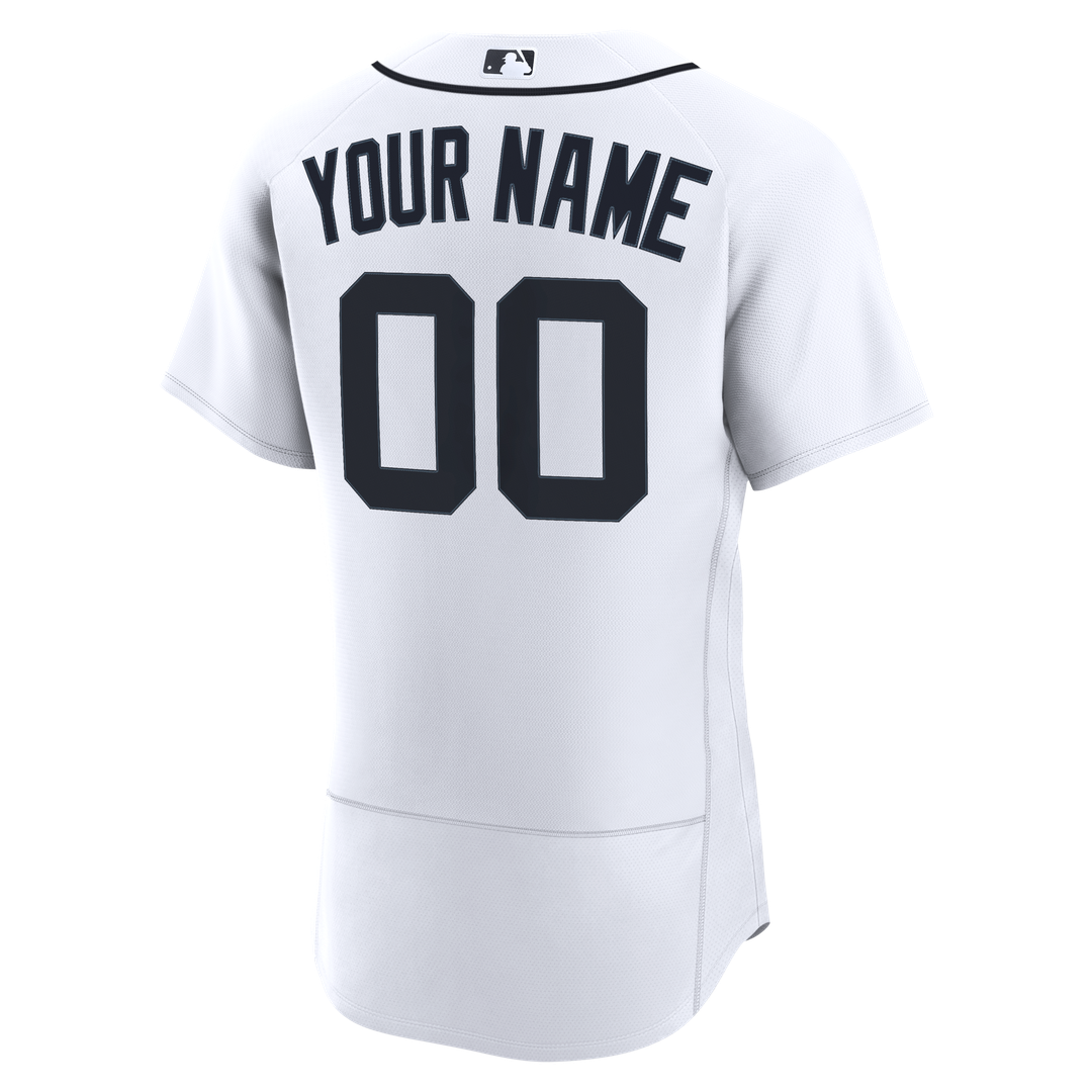 Detroit Tigers Nike Home Authentic Custom Jersey - White