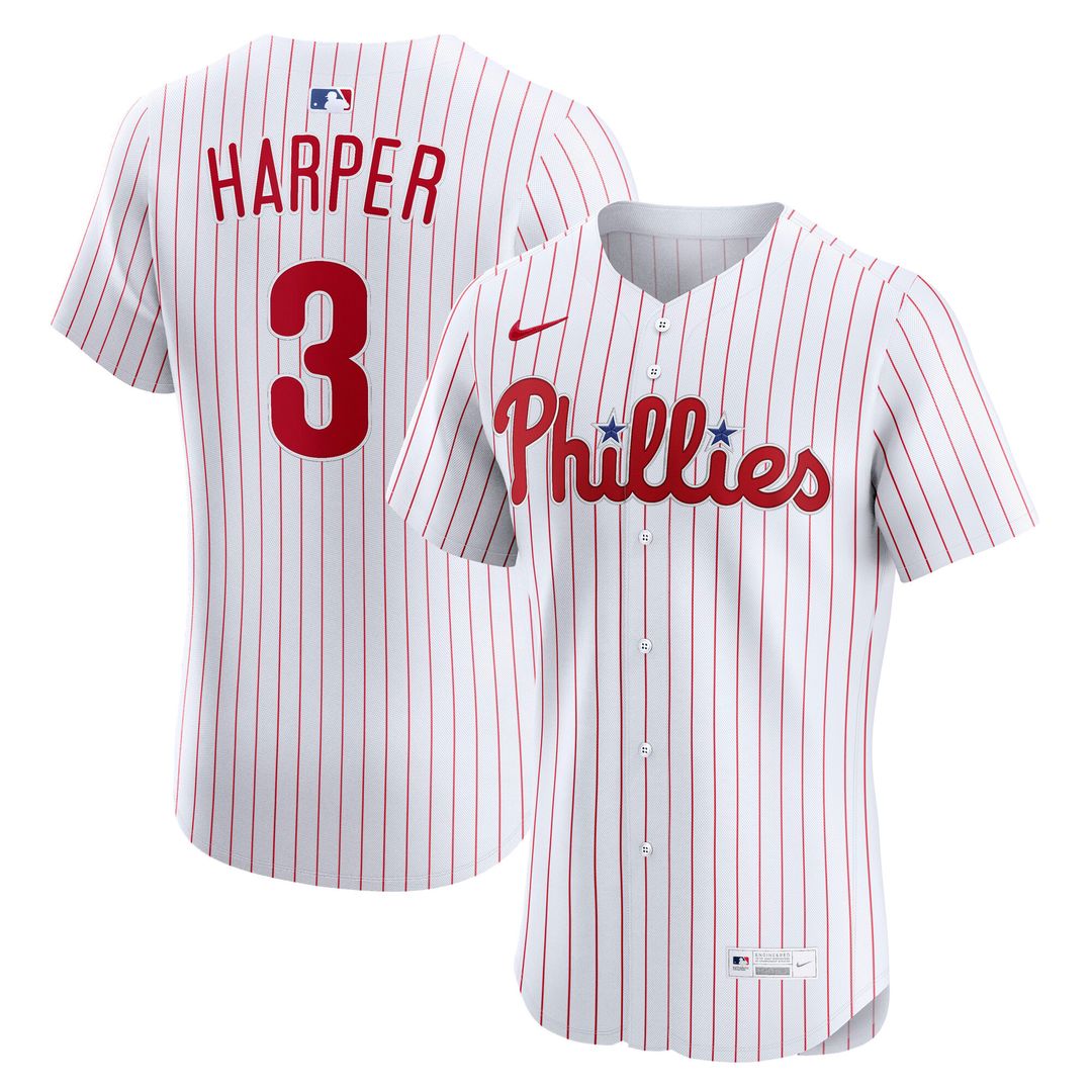 Philadelphia Phillies Bryce Harper Nike Home Elite Jersey - White