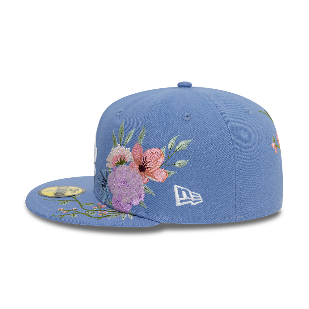 Los Angeles Dodger MLB Floral 59Fifty New Era Light Blue/White