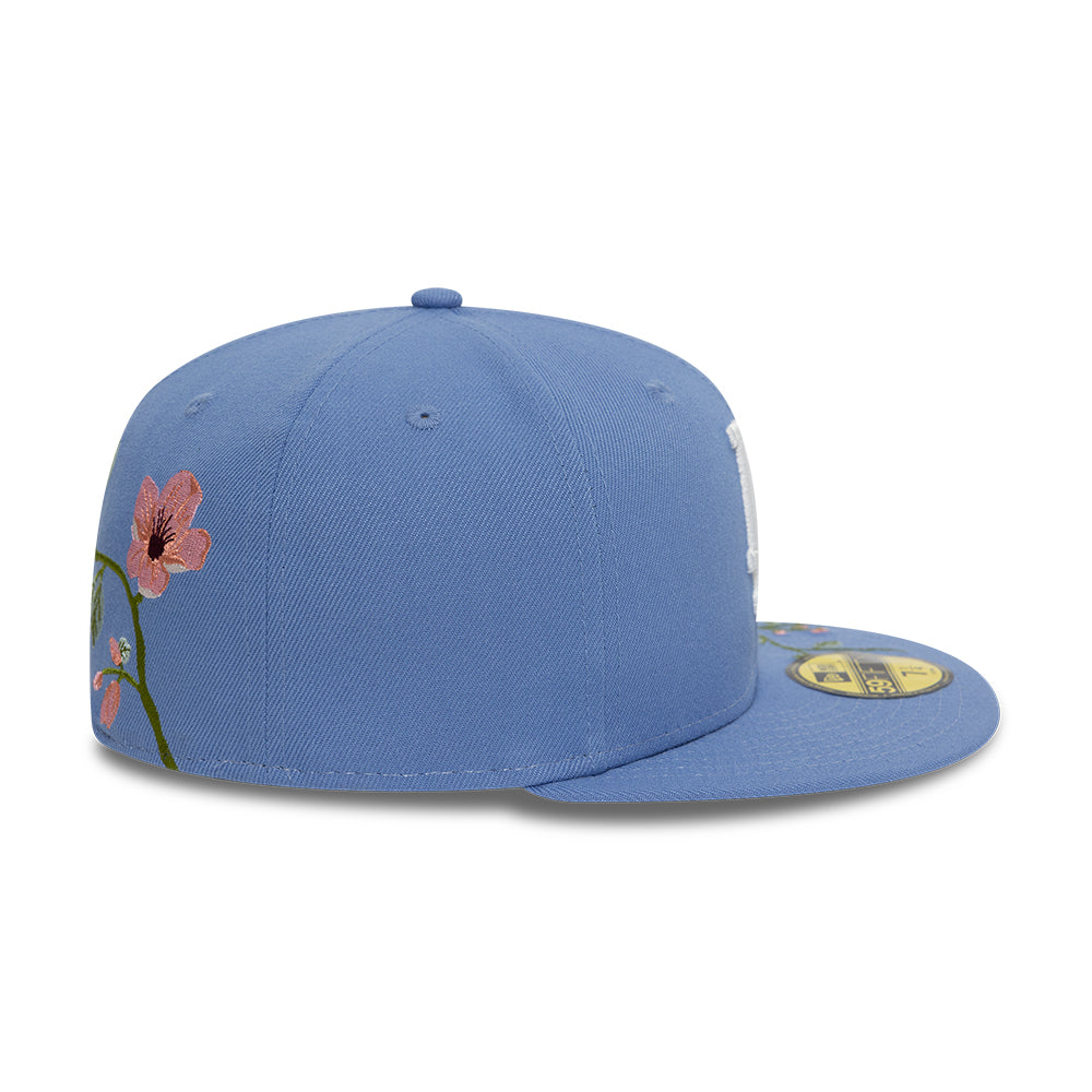 Los Angeles Dodger MLB Floral 59Fifty New Era Light Blue/White