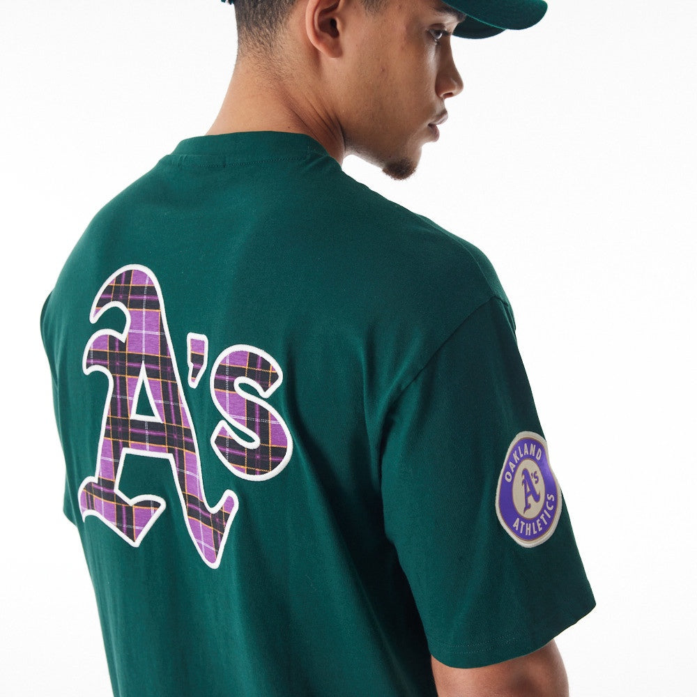 New Era - MLB Tartan OS Tee - Oakland Athletics