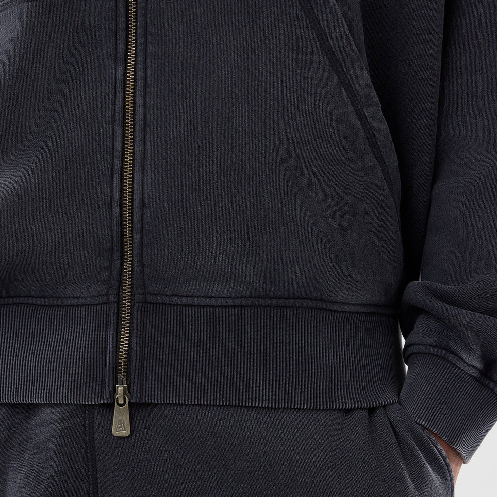 MLB Washed Full Zip Hoodie New York Yankees Black