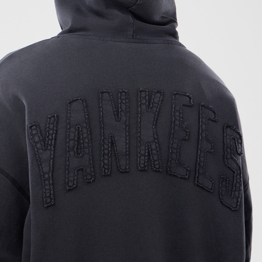 MLB Washed Full Zip Hoodie New York Yankees Black