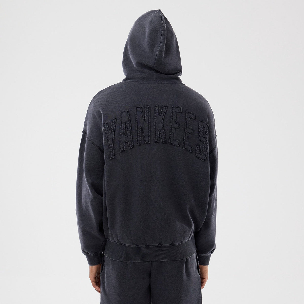 MLB Washed Full Zip Hoodie New York Yankees Black