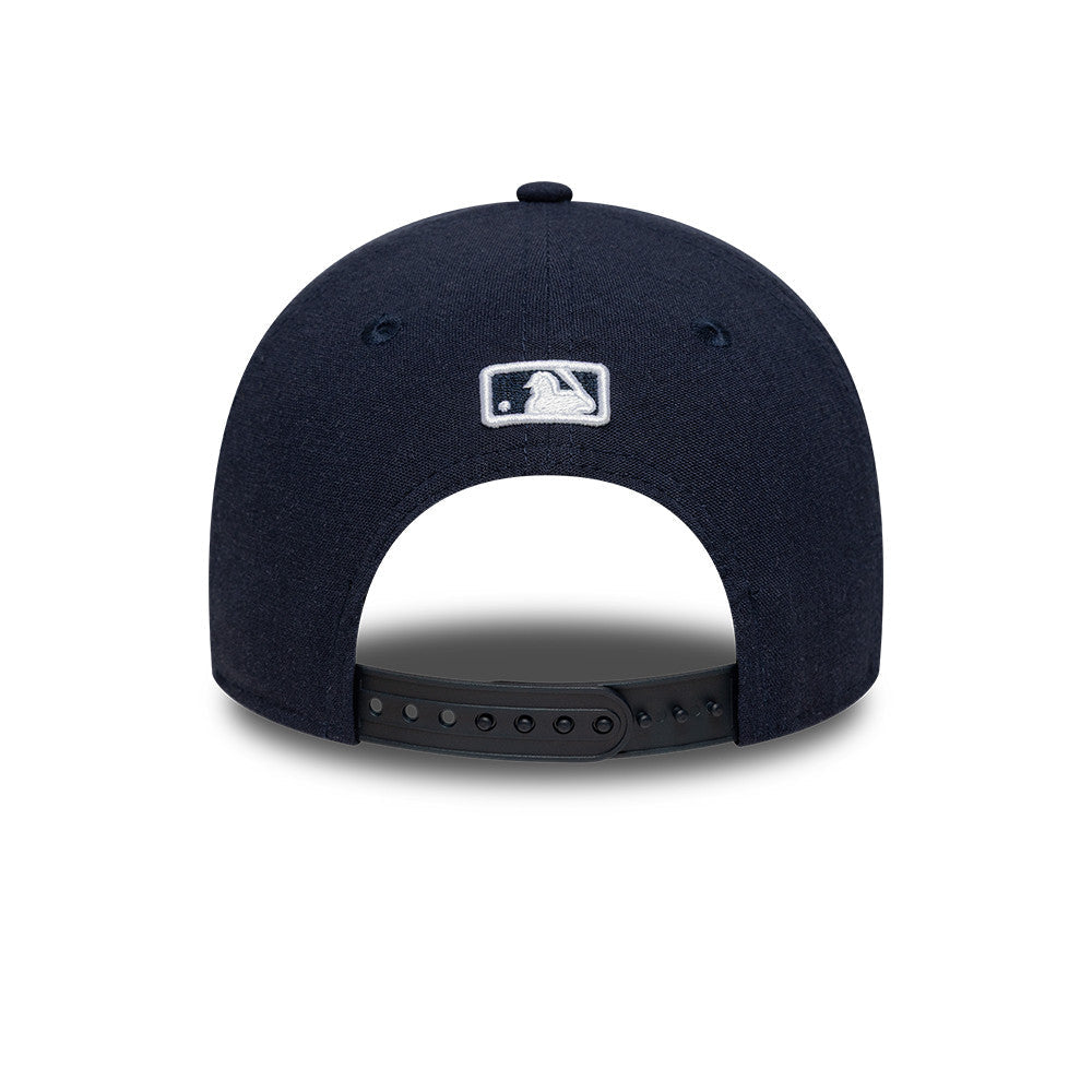 New York Yankees MLB Linnen 9FORTY M Crown Snapback New Era Navy