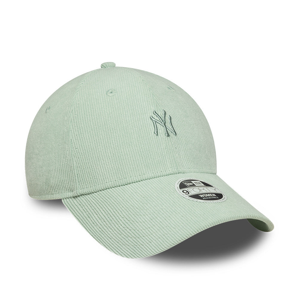 New York Yankees MLB Mini Cord 9FORTY Women Strapback New Era Sage Green