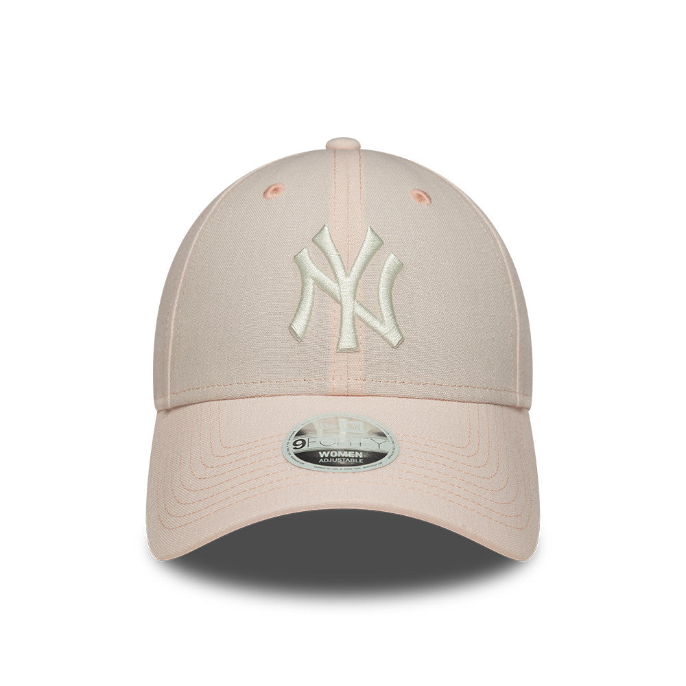 New York Yankees MLB Linnen 9FORTY Women Strapback New Era Pink/White
