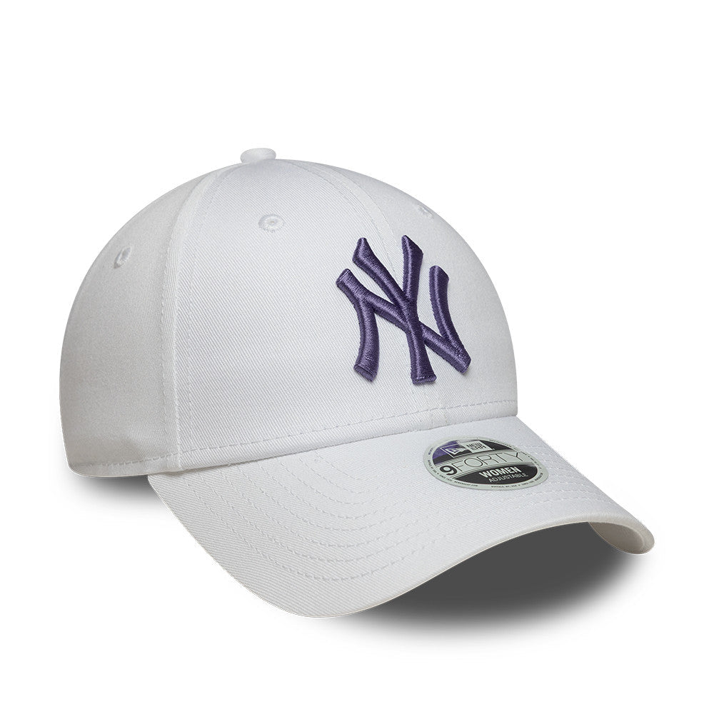 New York Yankees MLB League Essential 9FORTY Women Strapback New Era White/Purple