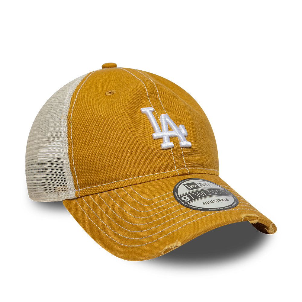 Los Angeles Dodgers MLB Distressed Cotton Canvas 9TWENTY Trucker New Era