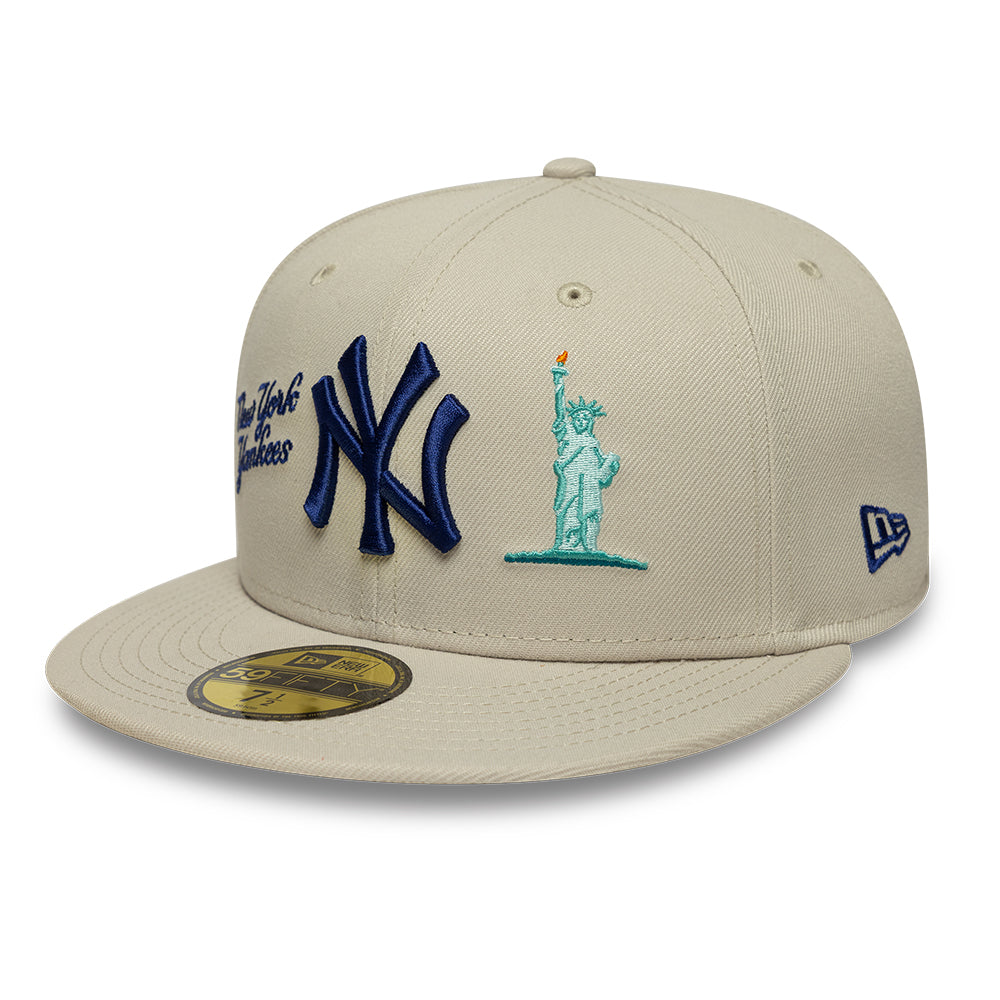 New York Yankees MLB City Icon 59FIFTY Fitted New Era Stone/Blue