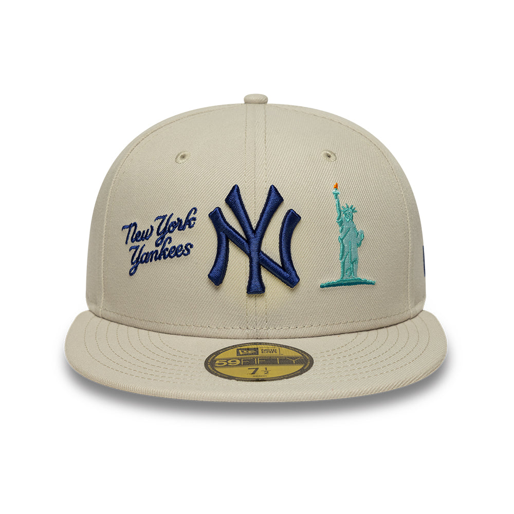 New York Yankees MLB City Icon 59FIFTY Fitted New Era Stone/Blue