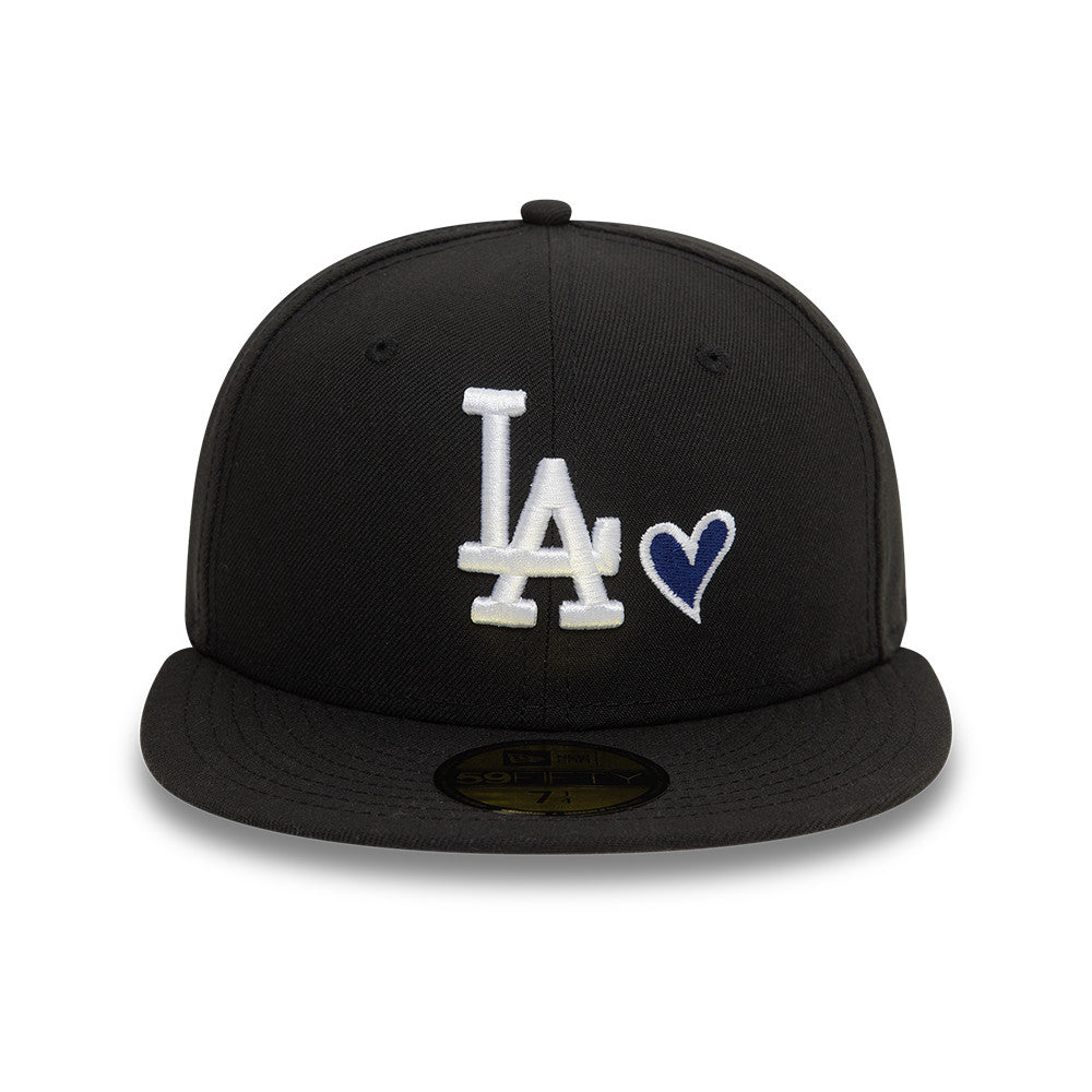 Los Angeles Dodgers MLB Heart Icon 59FIFTY Fitted New Era Black/White