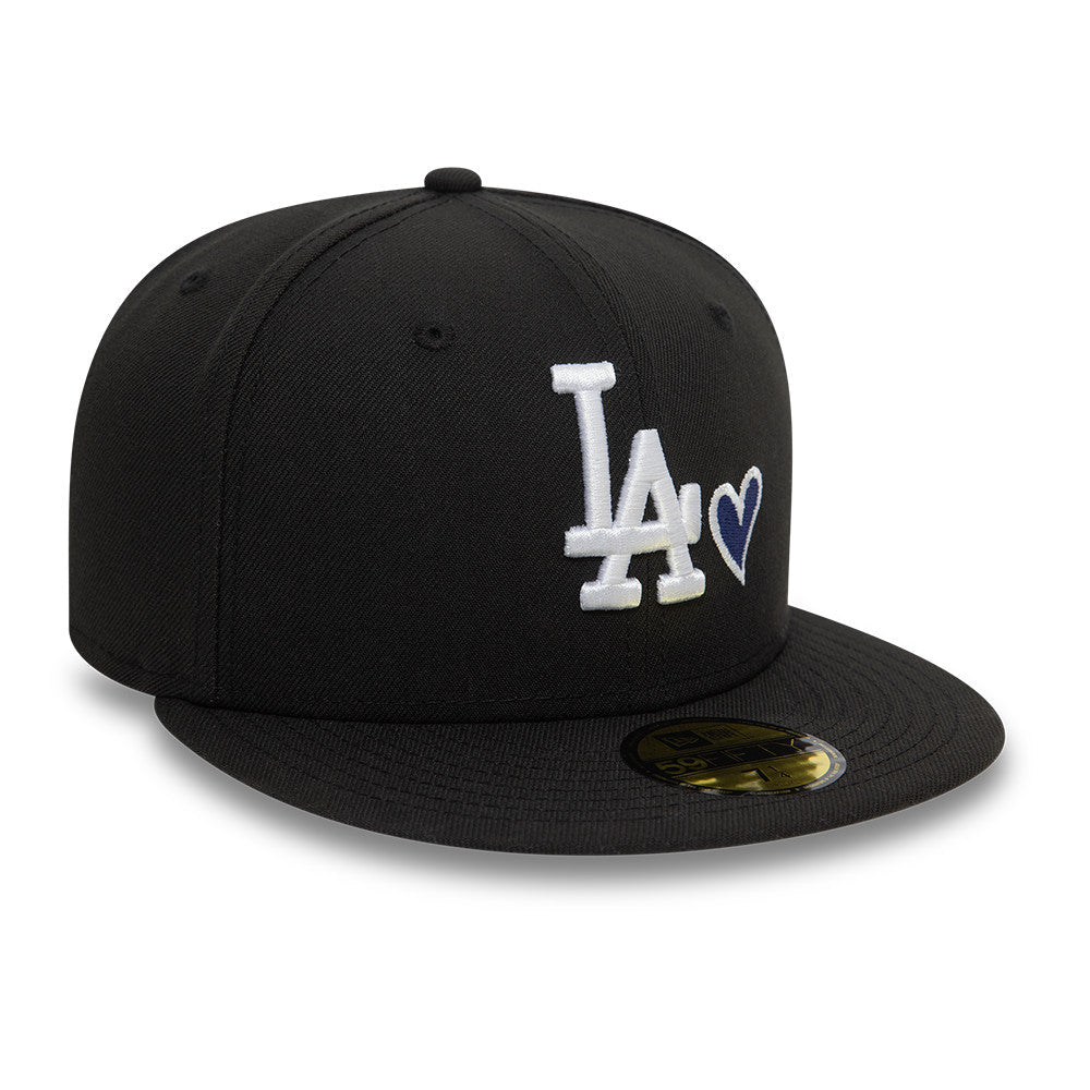 Los Angeles Dodgers MLB Heart Icon 59FIFTY Fitted New Era Black/White