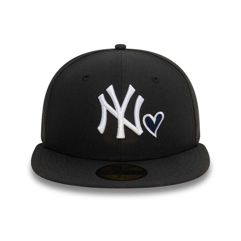 New York Yankees MLB Heart Icon 59FIFTY Fitted New Era Black/White