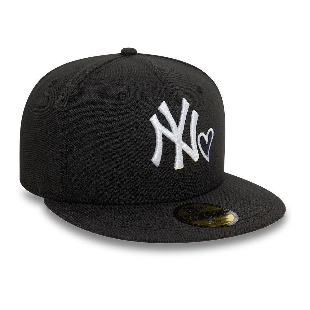 New York Yankees MLB Heart Icon 59FIFTY Fitted New Era Black/White