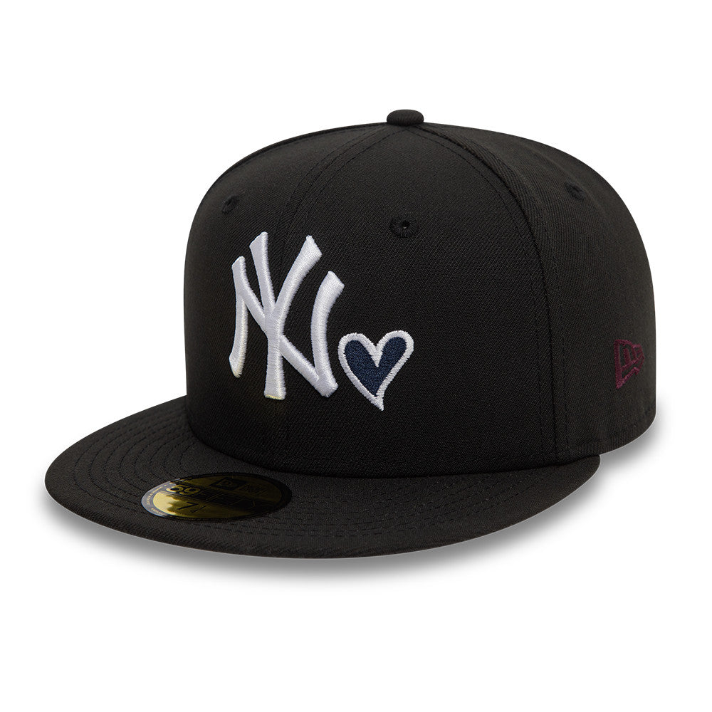 New York Yankees MLB Heart Icon 59FIFTY Fitted New Era Black/White