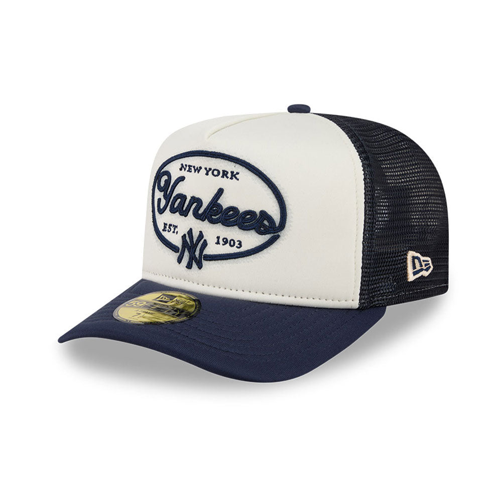New York Yankees MLB 5950 Day Fitted Trucker A-Frame New Era White/Navy