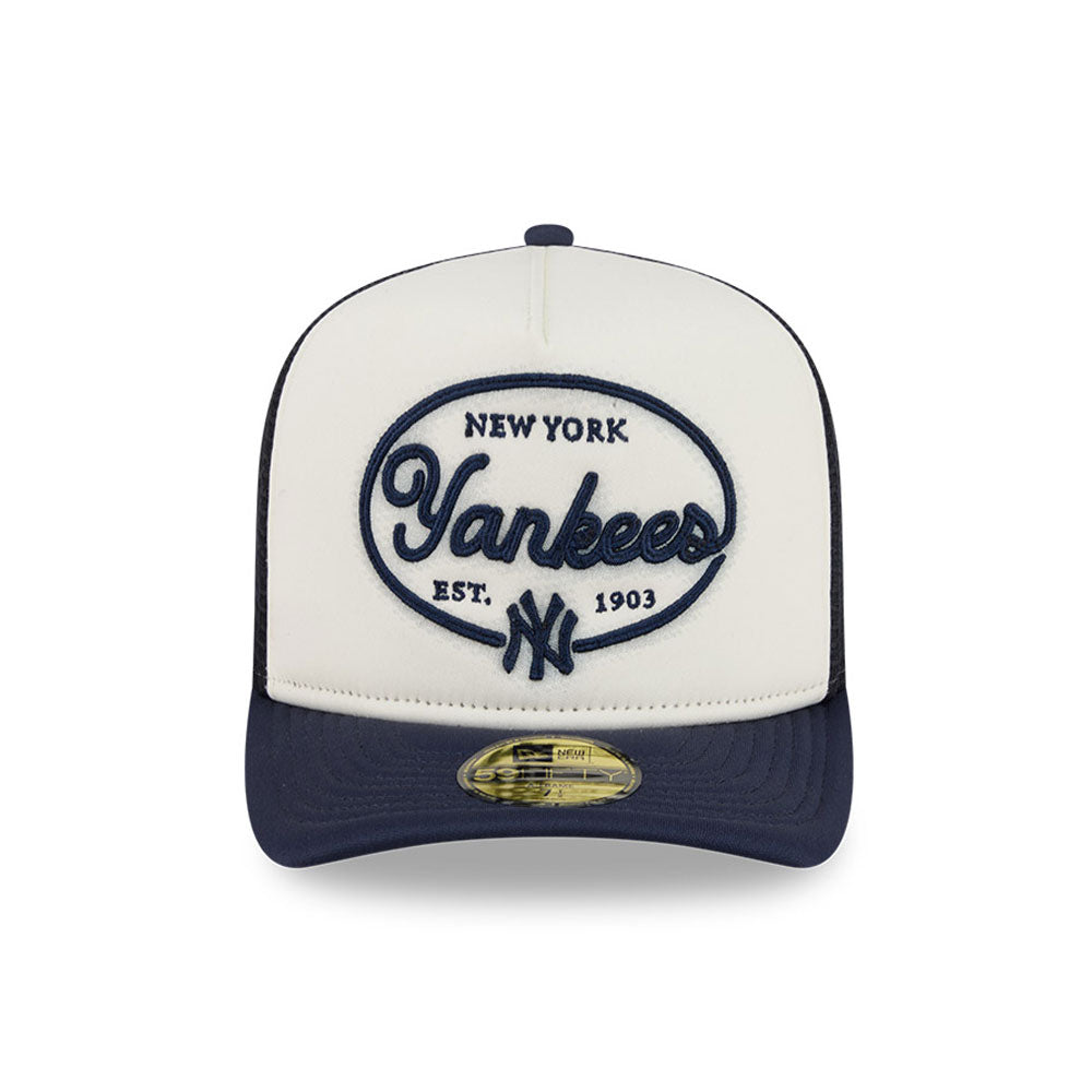 New York Yankees MLB 5950 Day Fitted Trucker A-Frame New Era White/Navy