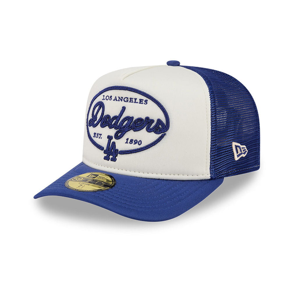 Los Angeles Dodgers MLB 5950 Day Fitted Trucker A-Frame New Era White/Blue