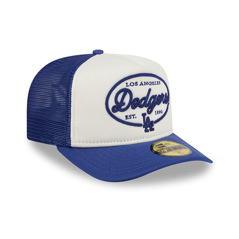 Los Angeles Dodgers MLB 5950 Day Fitted Trucker A-Frame New Era White/Blue