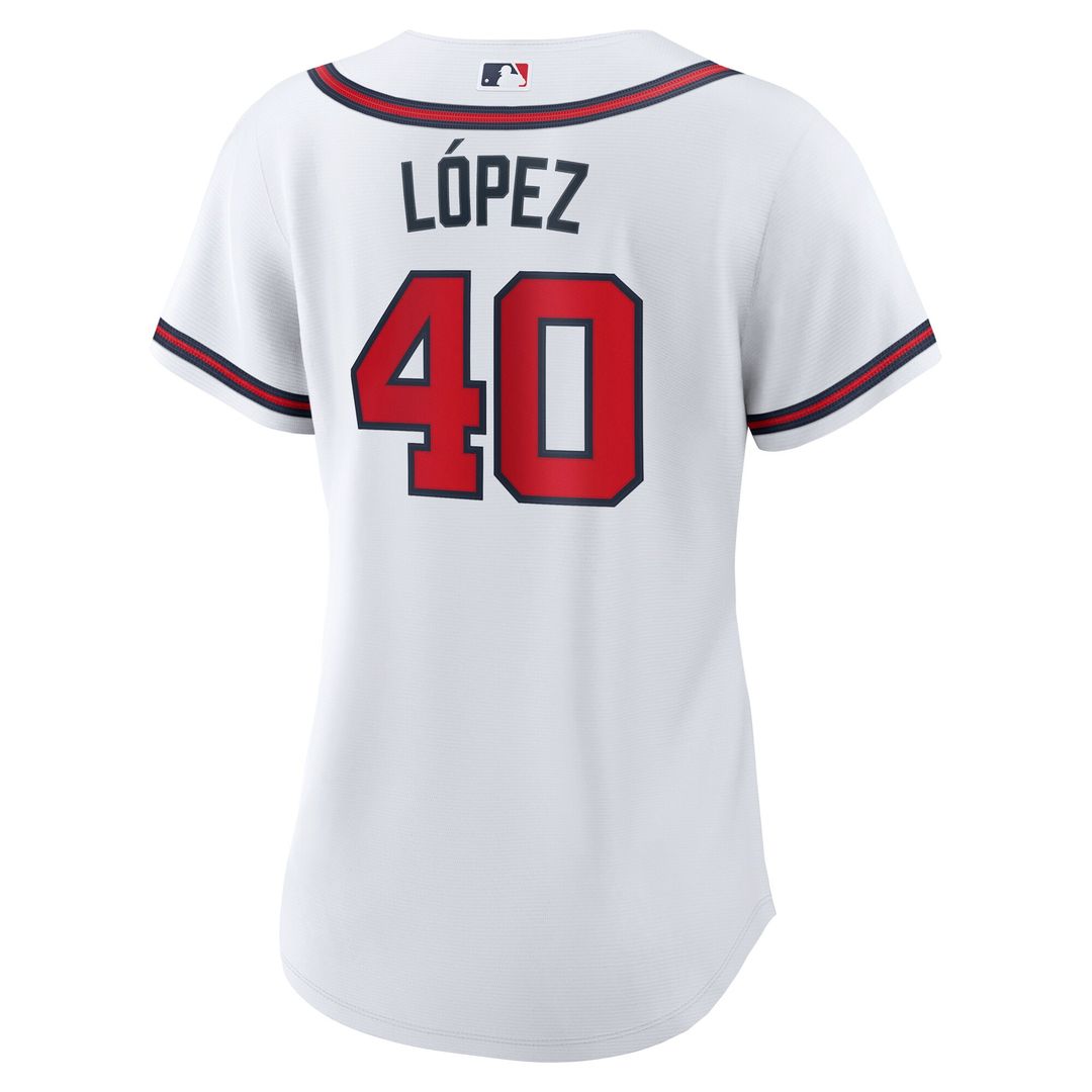 Atlanta Braves Reynaldo Lopez Nike Women's Home Replica Jersey - White
