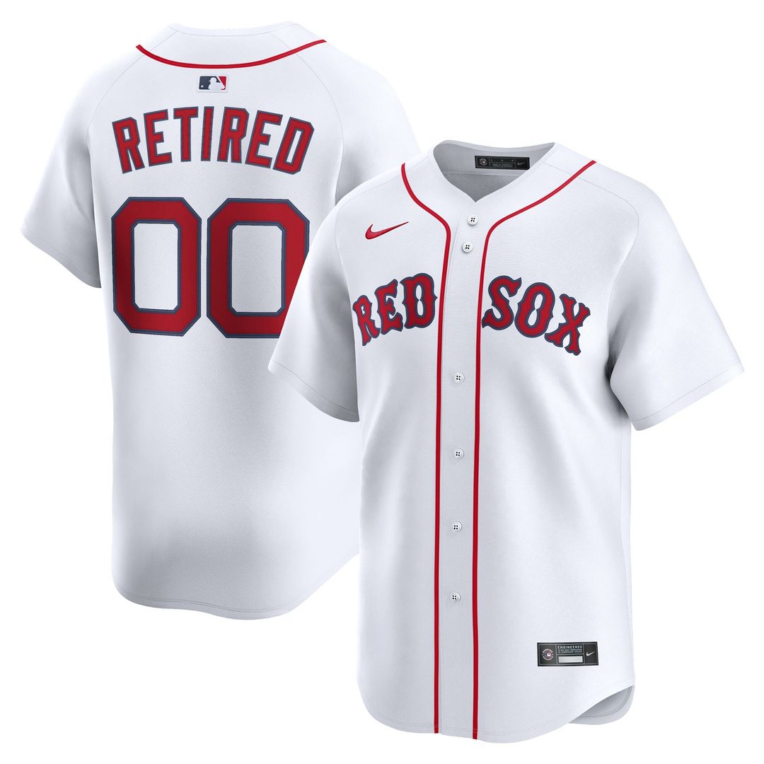 Boston Red Sox Nike Home Limited Pick - A - Player Retired Roster Jersey - White