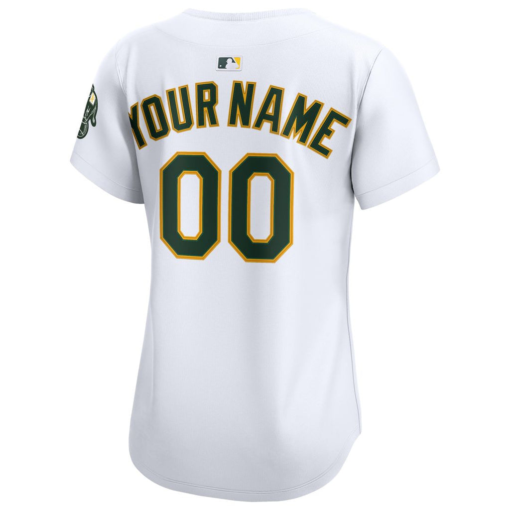 Athletics Nike Women's Home Limited Custom Jersey - White