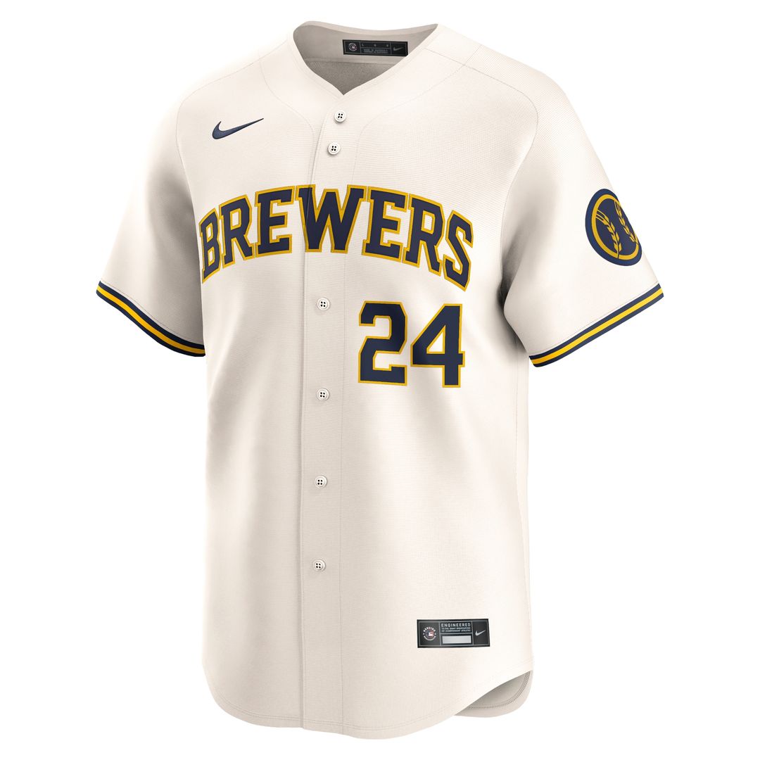 Milwaukee Brewers William Contreras Nike Home Limited Player Jersey - Cream