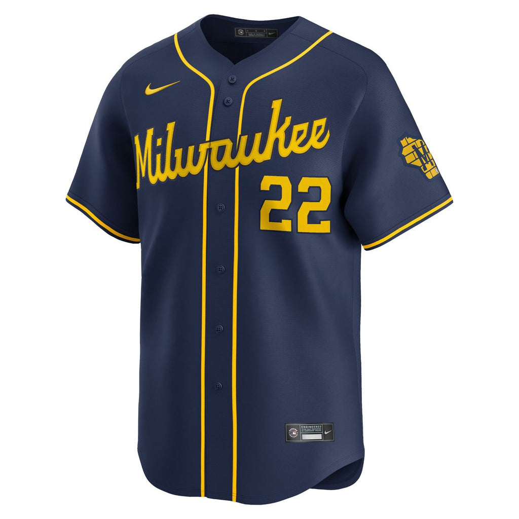 Milwaukee Brewers Christian Yelich Nike Alternate Limited Player Jersey - Navy