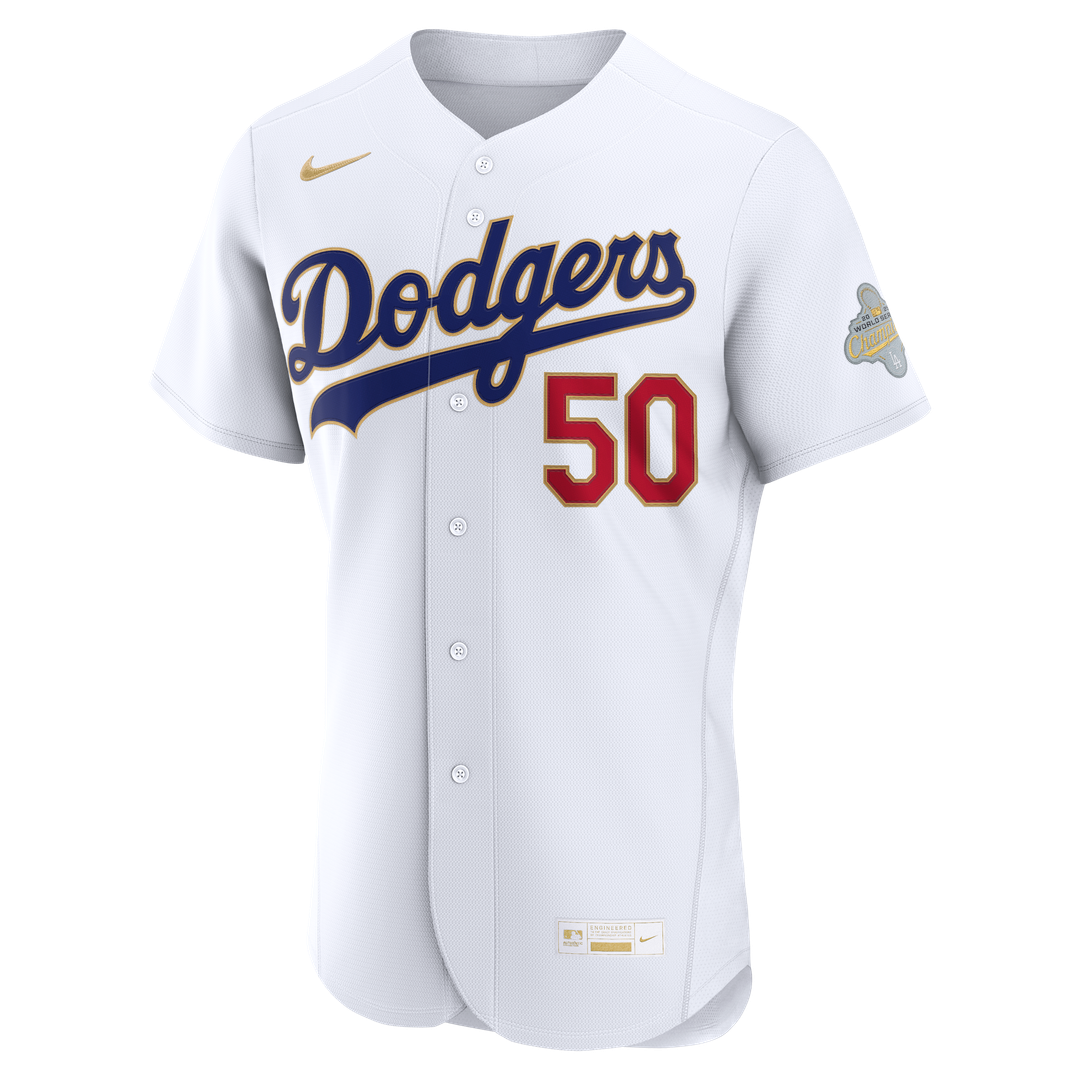 Los Angeles Dodgers Mookie Betts Nike 2026 Gold Collection Authentic Jersey - White