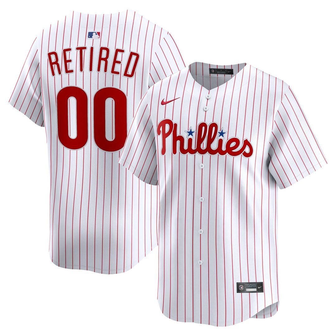 Philadelphia Phillies Nike Home Limited Pick - A - Player Retired Roster Jersey - White