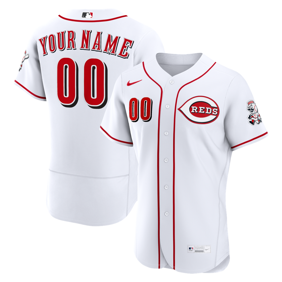 Cincinnati Reds Nike Home Authentic Custom Jersey - White