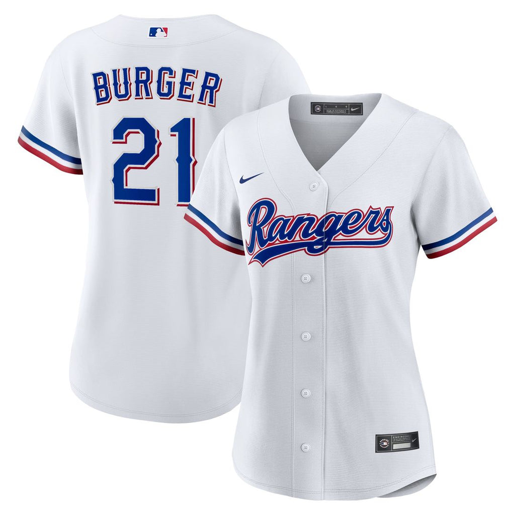 Texas Rangers Jake Burger Nike Women's Home Replica Jersey - White