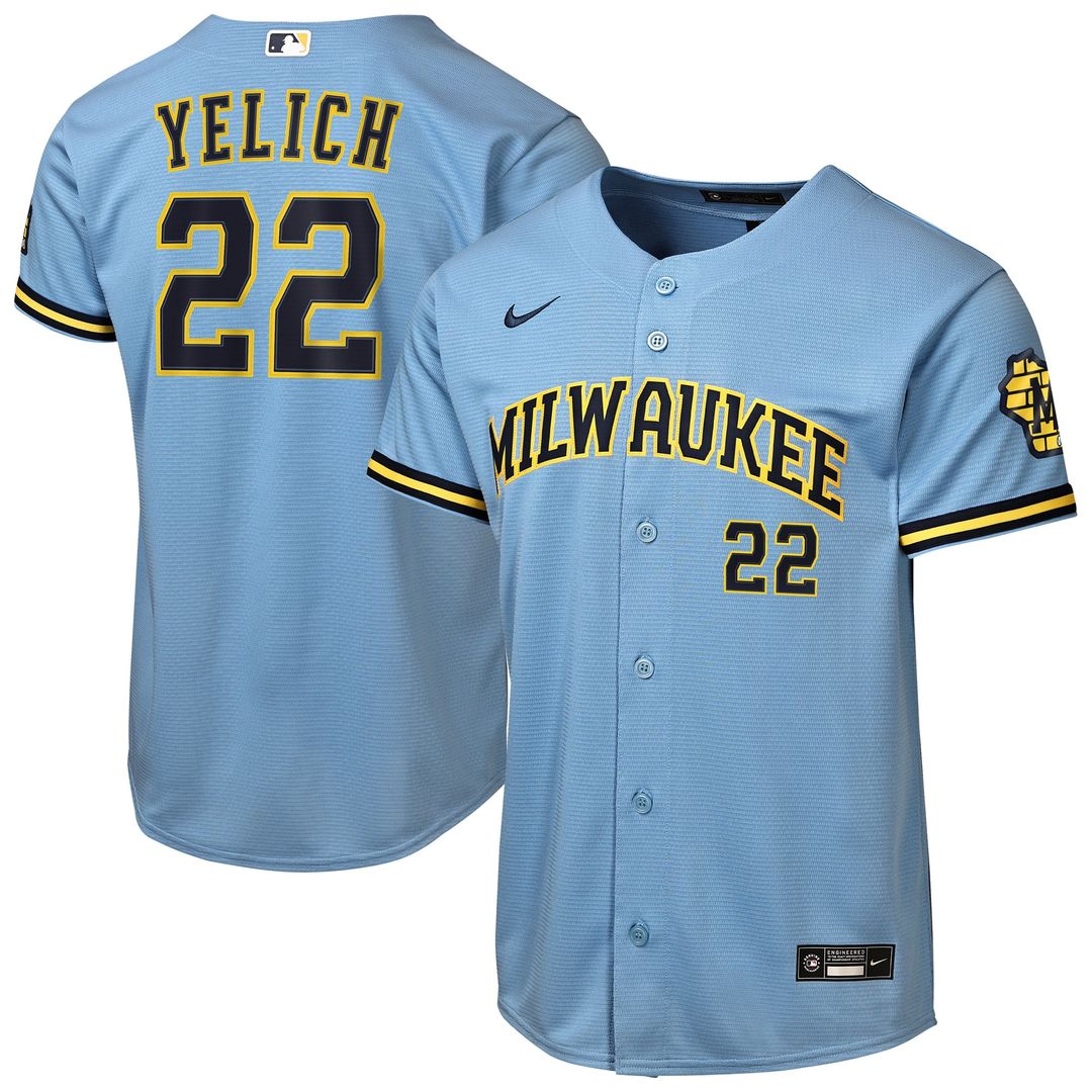 Milwaukee Brewers Christian Yelich Nike Youth Home Stadium Jersey - Cream