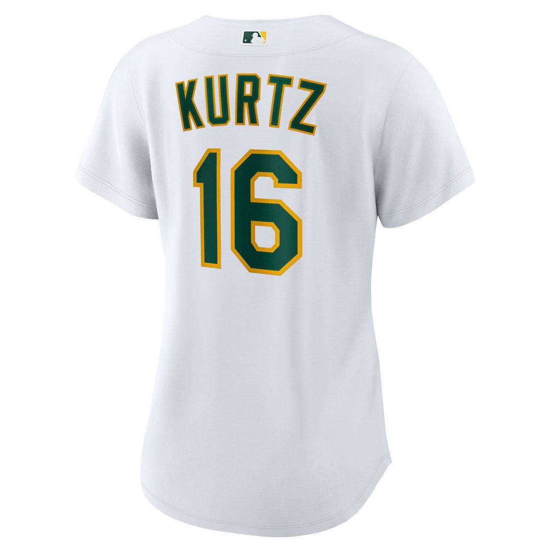 Athletics Nick Kurtz Nike Women's Home Replica Player Jersey - White