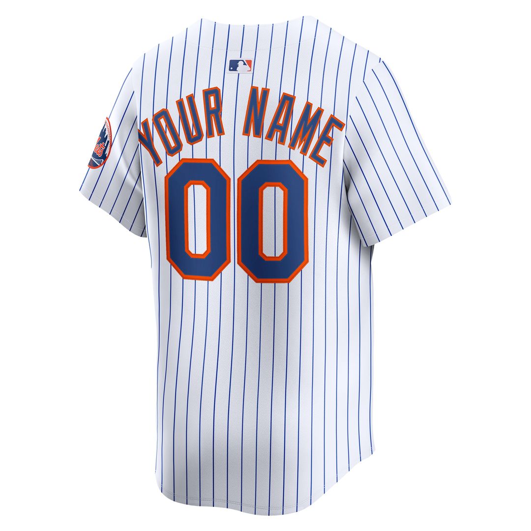 New York Mets Nike Home Limited Custom Jersey - White