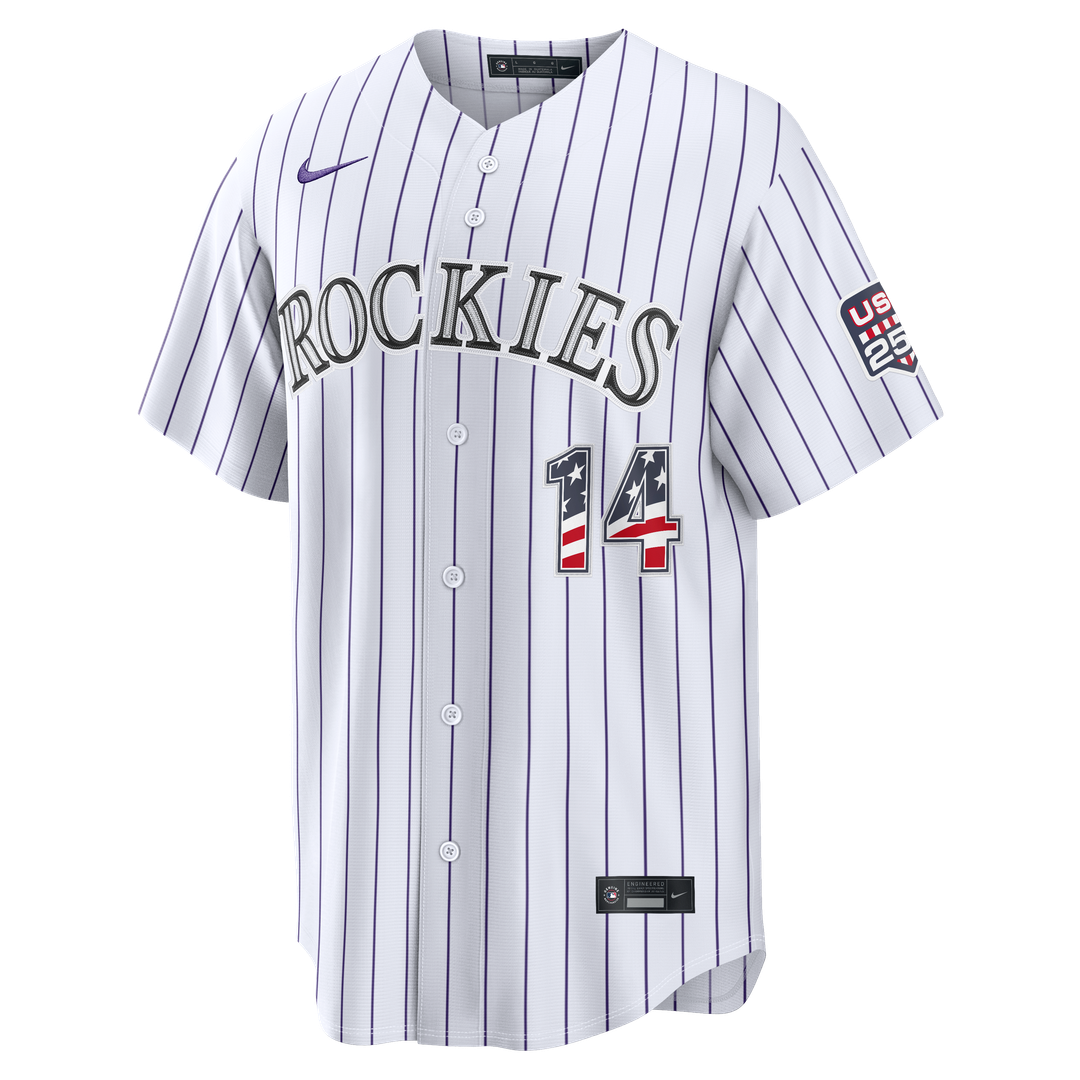 Colorado Rockies Ezequiel Tovar Nike USA 250 Fourth of July Home Stadium Jersey - White